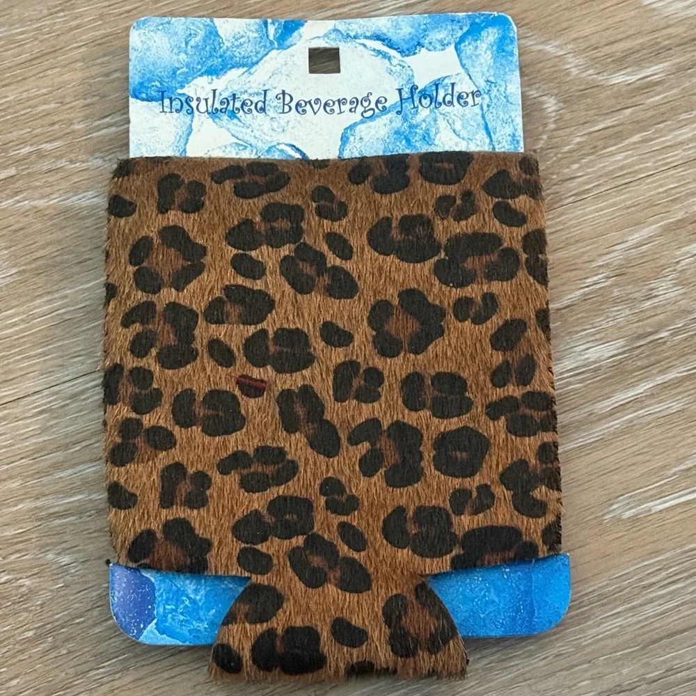NWT Boutique Can Cooler Koozie Holders Lot of 3 Leopard Blue Camo Zebra